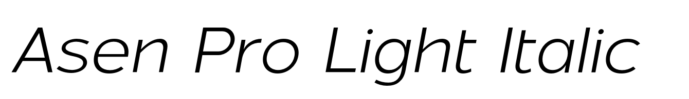 Asen Pro Light Italic